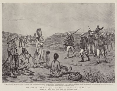 The War in the East, Japanese Troops on the March to Seoul by Georges Ferdinand Bigot